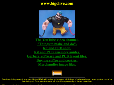 screenshot of BigClive.com