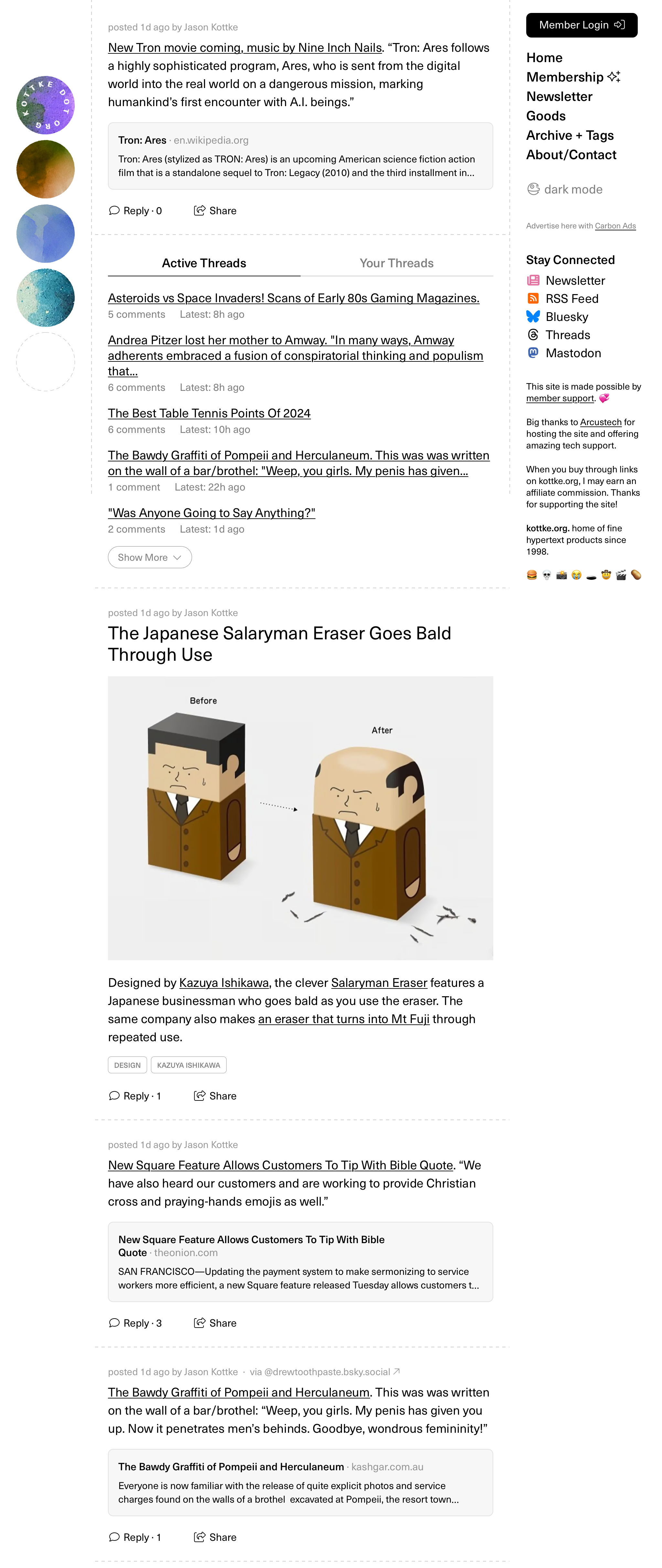 screenshot of Kottke.org