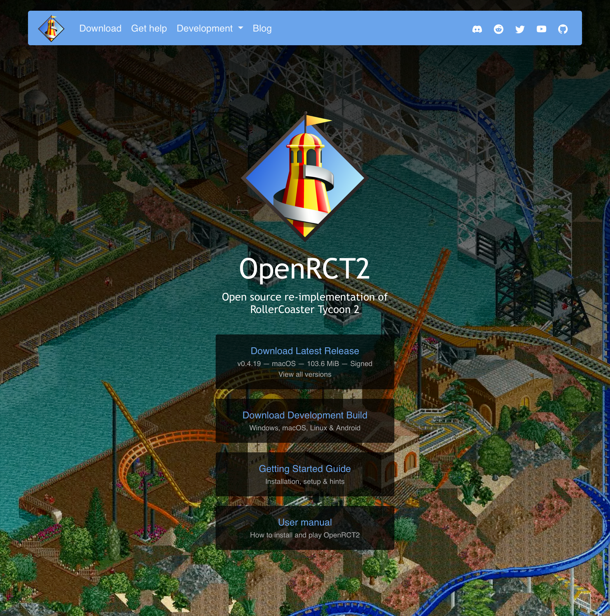 screenshot of OpenRCT2
