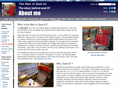 screenshot of The Man in Seat 61