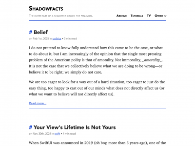 screenshot of Shadowfacts