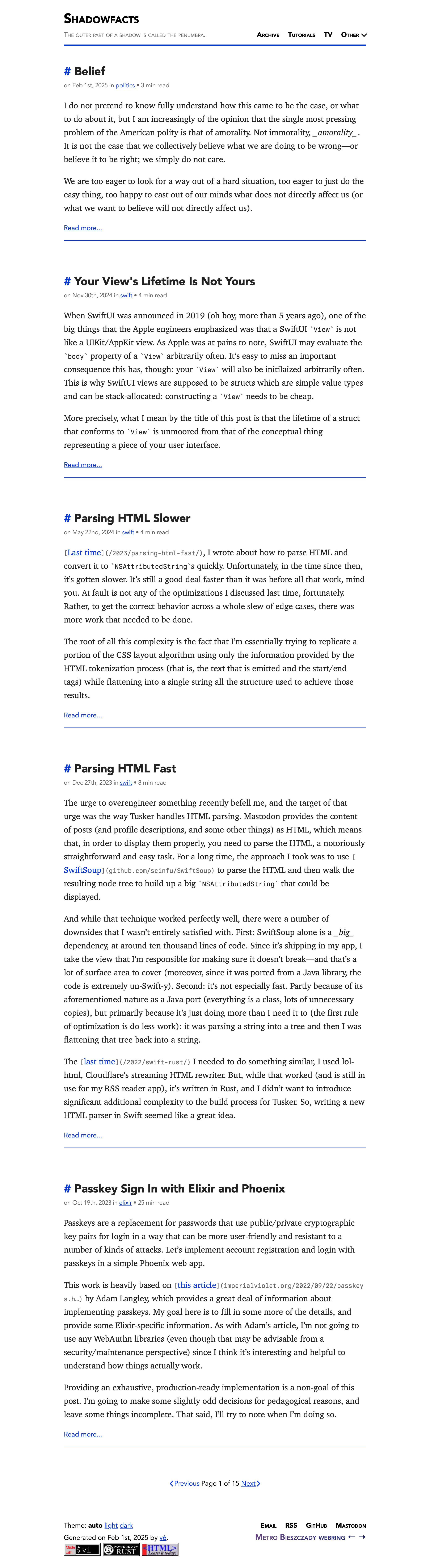 screenshot of Shadowfacts