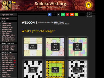 screenshot of SudokuWiki