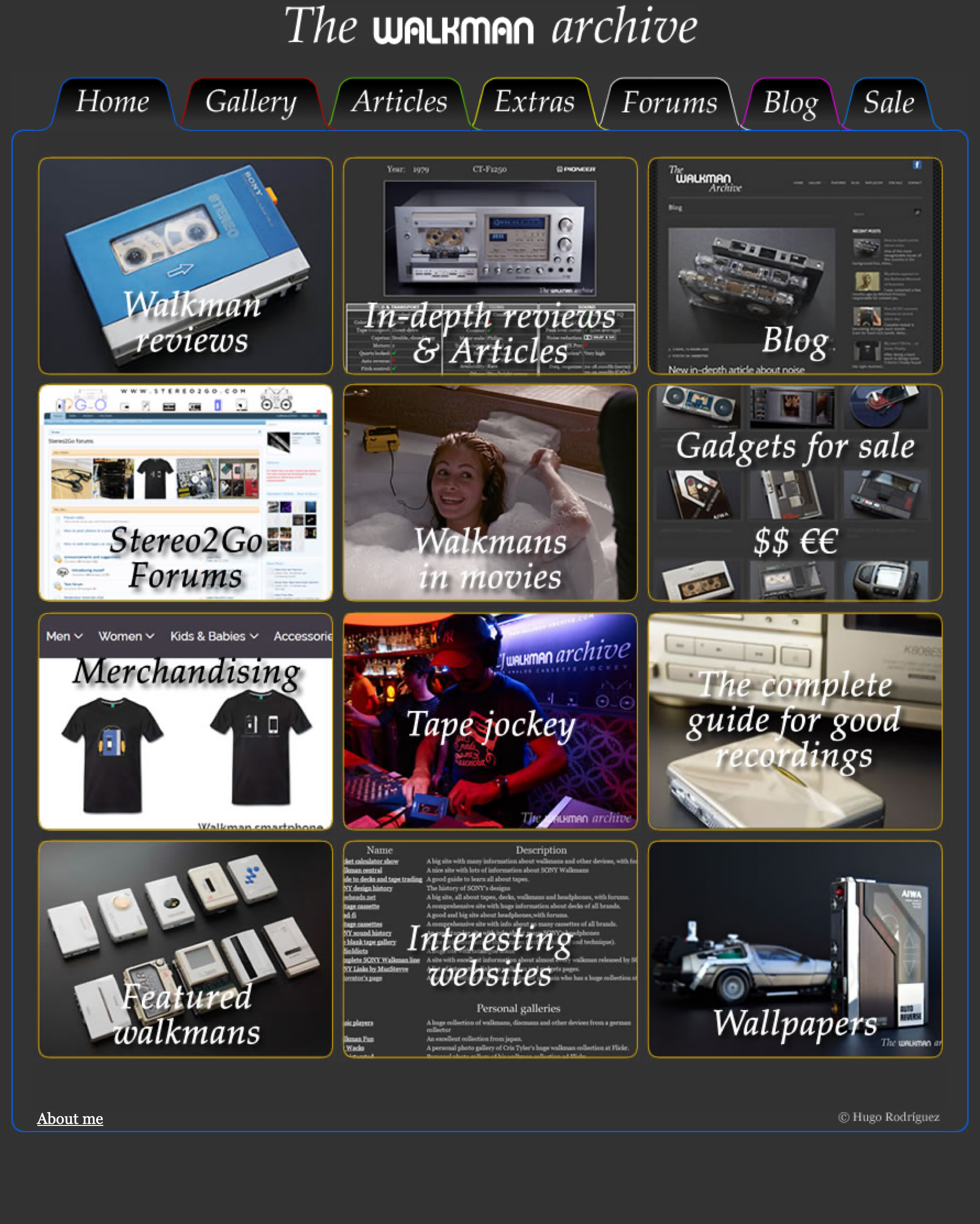 screenshot of Walkman Archive